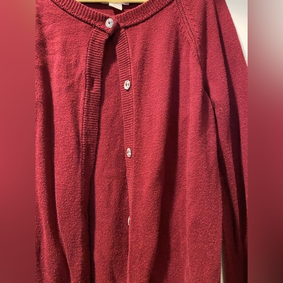 Cat & Jack Girls Size 10/12 Burgundy Cardigan - Picture 3 of 7